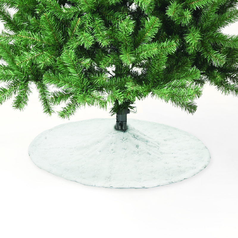 XMAS TREE GIRTH WHITE SNOWFLAKES SEQUINS DIAM 120cm X072381