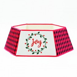 XMAS TREE HEXAGONAL COLLAR JOY DECORATIVE RED COLOR 76,2 61 24cm X072585