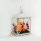 WHITE PLASTIC LANTERN 3 CANDLES MISTLETOES 3 WW LED FLICKER BATT 3XAAA(NOT INCL) IP20 23,5x23,5x37,5cm X0731193