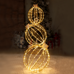 SET OF 3 3D BALLS 262 WW FLASH  amp  STEADY GOLD COPPER WIRE ADAPTOR 4,35VDC 51 51 130cm 4 IP44 5m LEAD CABLE X076414105