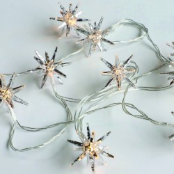 STARDUST 10 LED STRING LIGHTS WW BATT 2XAA (NOT INCL) IP20 1,35m 30cm TRANS LEAD CABLE X09101121