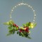 RING LEAVES BERRIES  40 LED DECORATIVE HANGING WW BATT 3ΧΑΑ (NOT INCL) IP20  DIAM 30cm 30cm LEAD CABLE X09401114