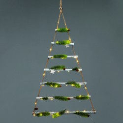 XMAS TREE  amp  STAR HANGING DECORATIVE WW 40 LED BATT 2 ΑΑ(NOT INCL) 47cm H 85cm IP20 30cm LEAD CABLE X13401123
