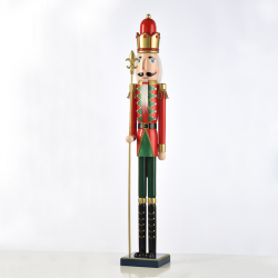 NUTCRACKER WITH SCEPTER RED+GOLD 106cm X1510621