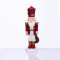 NUTCRACKER RESIN SOLDIER WITH MISTLETOE  RED 23cm X1532308