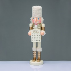 NUTCRACKER SOLDIER WITH CALENDAR GLITTER 38cm X153818