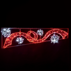 RIBBON WITH BALLS RIGHT 512 LED STREET POLE MOTIF 6m 2-WIRE ROPE LIGHT 16m STRING LIGHTS WW amp CW STEADY IP65 200x60cm 1.5m LEAD CABLE X1751224116R