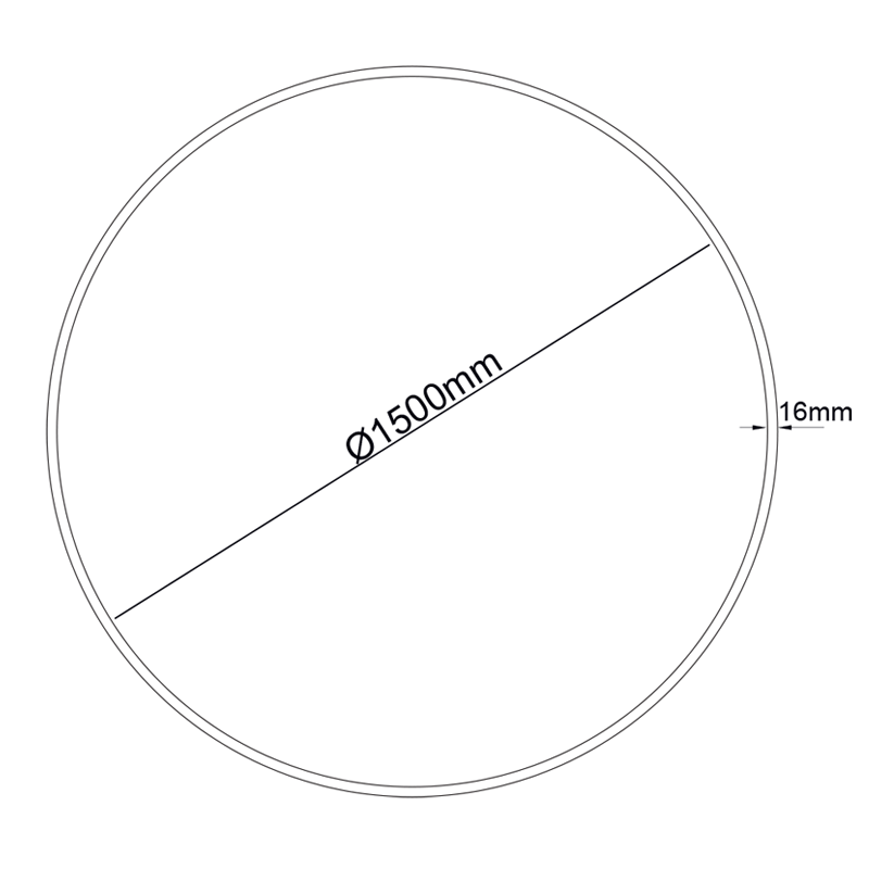 OLAN SAND BLACK CIRCULAR ALUMINUM PROFILE WITH PC OPAL DIFFUSER Φ1500MM P3915C OLAN SAND BLACK CIRCULAR ALUMINUM PROFILE WITH PC OPAL DIFFUSER Φ1500MM P3915C