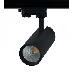 ΑΜΜΩΔΕΣ ΜΑΥΡΟ LED ΣΠΟΤ ΡΑΓΑΣ 27W 4000K 3-PHASE 36° 3150LM 230V AC Ra80 Φ74 170MM 5YRS SOLINE2740B4