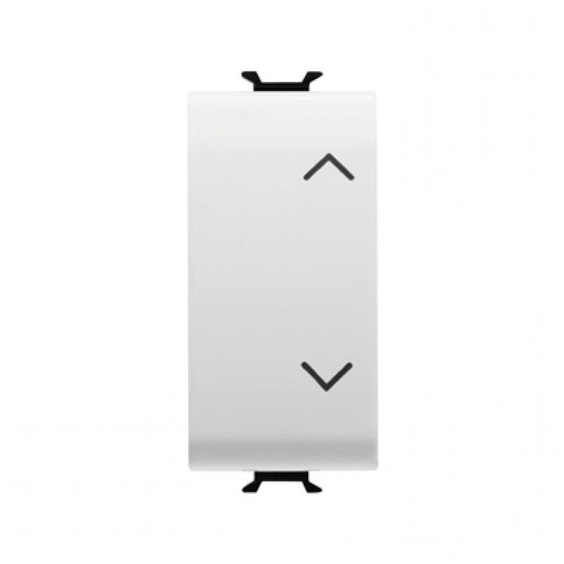 P-BUTTON 1M 1P NO+NO 10A INTERLOCK WHITE 331GW10140