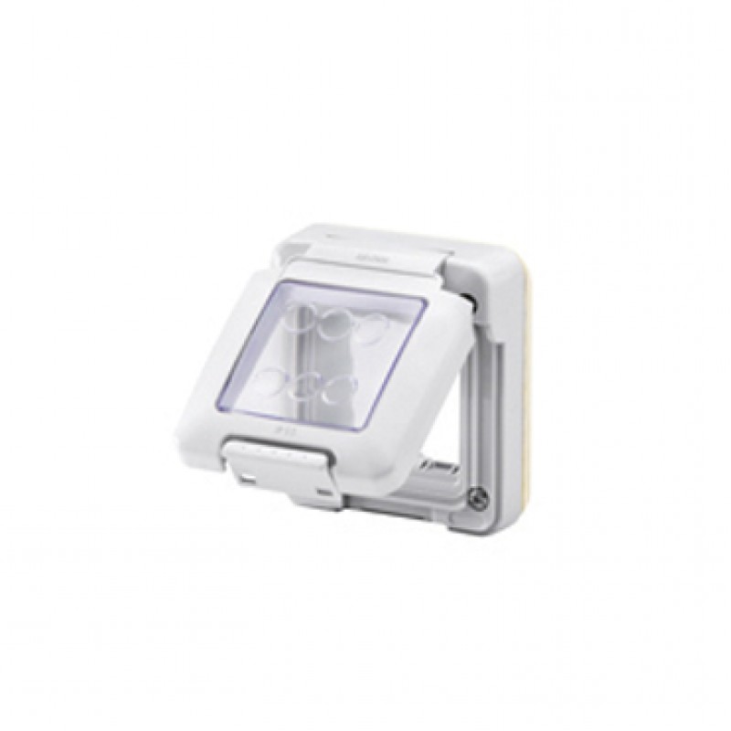 WATERTIGHT COVER FOR BOARD 2M 75X85MM SMOKED TRANSPARENT DOOR IP65 GREY RAL7035 331GW27403