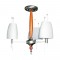 NETTO # Ceiling lamp V113/6C with W glass AC.0451136C