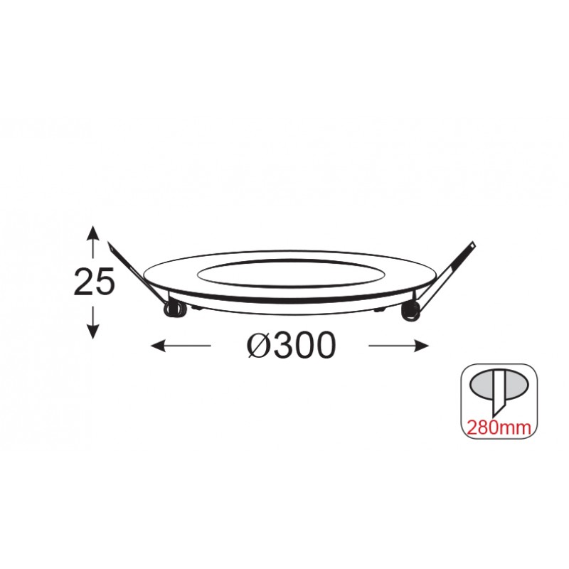 NETTO LED Panel Recessed Square 26W 6.000K 2050Lm 230V 300mm Ra80 DELFI2630RNM NETTO LED Panel Recessed Square 26W 6.000K 2050Lm 230V 300mm Ra80 DELFI2630RNM
