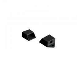 SET OF BLACK PLASTIC END CAPS FOR PROFILE P151B, 2PCS WITH HOLE EP151B