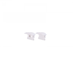 SET OF WHITE PLASTIC END CAPS FOR PROFILE P115,P116 1 WITHOUT HOLE   1 WITH HOLE EP115