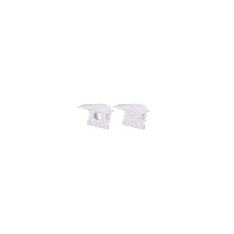SET OF WHITE PLASTIC END CAPS FOR PROFILE P115,P116 1 WITHOUT HOLE   1 WITH HOLE EP115