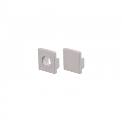SET OF GREY PLASTIC END CAPS FOR P121, P122, P123 1PC WITH HOLE   1PC WITHOUT HOLE EP123