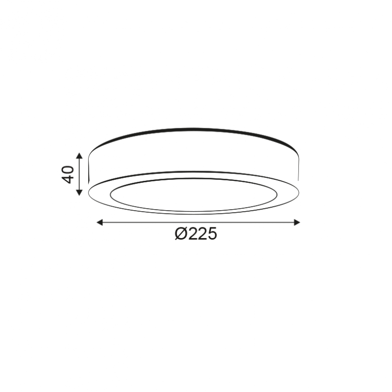 NETTO ROUND W CEIL LED DIM SLIM PANEL 20W 3000K 1440Lm 230V Φ225 NIKI2030RWDIM NETTO ROUND W CEIL LED DIM SLIM PANEL 20W 3000K 1440Lm 230V Φ225 NIKI2030RWDIM