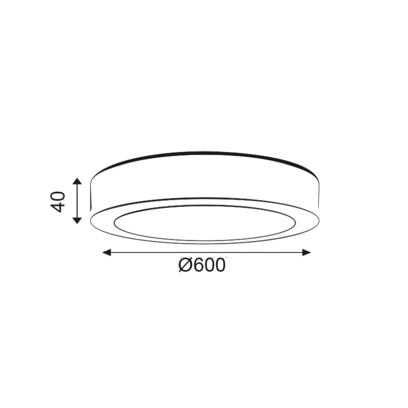 NETTO ROUND W CEIL. LED SLIM PANEL 50W 3000K 4000Lm 230V Φ600x40mm Ra80 NIKI5030RW NETTO ROUND W CEIL. LED SLIM PANEL 50W 3000K 4000Lm 230V Φ600x40mm Ra80 NIKI5030RW