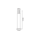 NETTO POLE 90CM CLEAR 2W LED 3000K 230V GREY HA5504T900