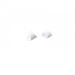 SET OF WHITE PLASTIC END CAPS FOR P163, 2PCS WITH HOLE EP163