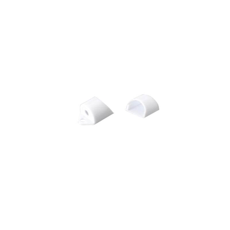 SET OF WHITE PLASTIC END CAPS FOR P163, 2PCS WITH HOLE EP163 SET OF WHITE PLASTIC END CAPS FOR P163, 2PCS WITH HOLE EP163