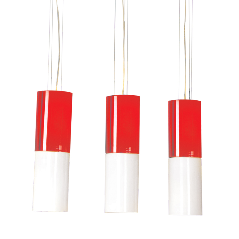 NETTO # LAMP 3L WHITE-RED E27 KYLIMD51016B