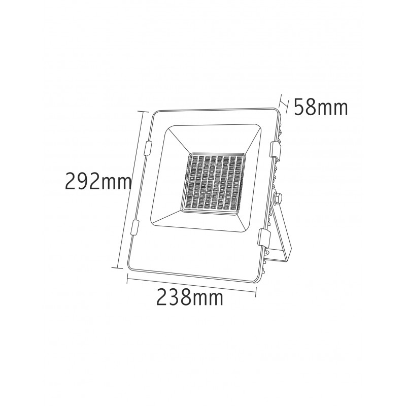 NETTO LED FLOOD LIGHT 70W 3000K 230V 6950Lm 8pcs/cart LINUS7030