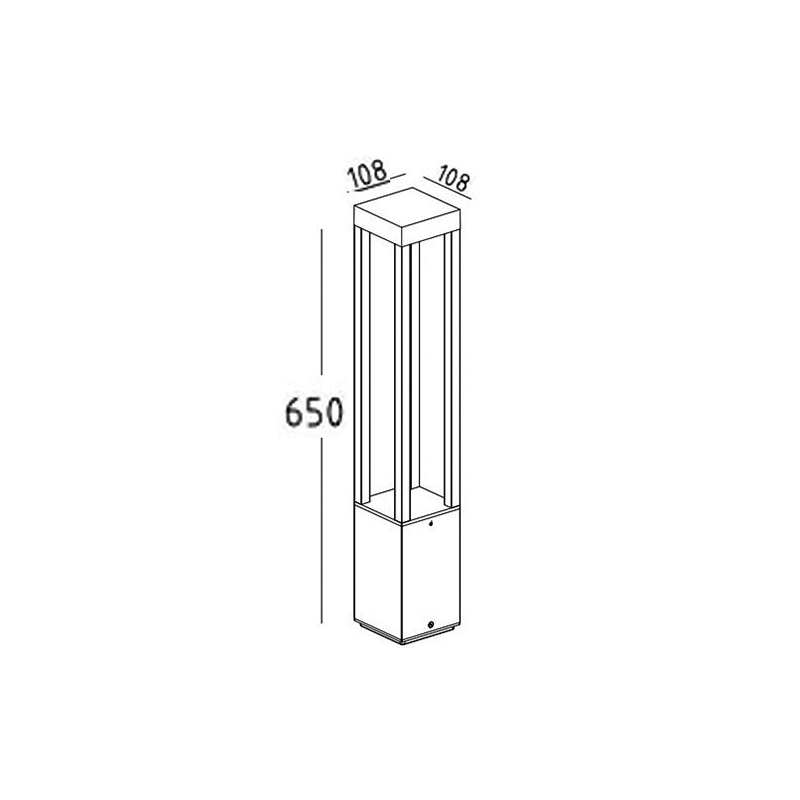 NETTO POLE SQUARE 65cm 1X5W LED BridgeLux HI8453-650