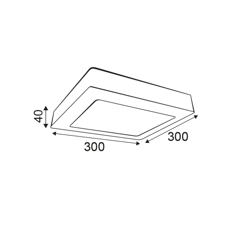 NETTO SQUARE NM CEIL.LED SLIMPANEL 26W3000K 1830Lm230V 300X300Ra80 NIKI2630SNM NETTO SQUARE NM CEIL.LED SLIMPANEL 26W3000K 1830Lm230V 300X300Ra80 NIKI2630SNM