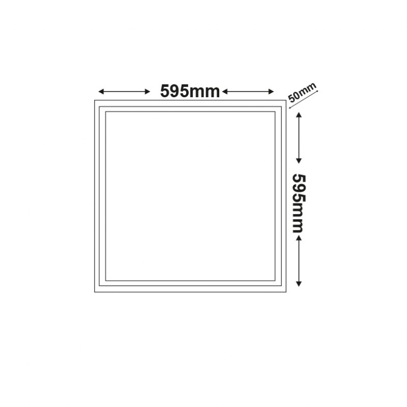 NETTO LED PANEL 50W 595X595X50mm 3000K 4250Lm 230V AC Ra80 LUCIA60605030 NETTO LED PANEL 50W 595X595X50mm 3000K 4250Lm 230V AC Ra80 LUCIA60605030