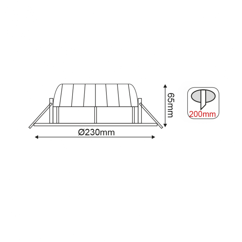 NETTO 30W CCT 3STEP COB 2535Lm120° ΦΚ.200 NM LUCECCT