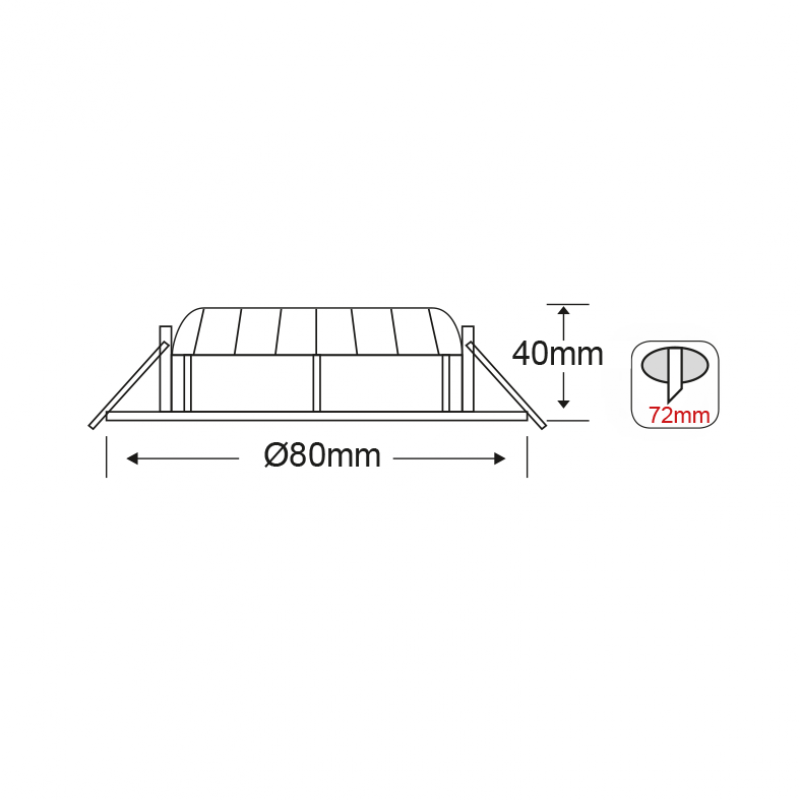 NETTO ROUND N.MAT MOV. LED SPOT 6W 6000K 440Lm COB 230V 60° Ra80 THEROC660RNM