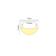 WALL MOUNTED ALUMINUM PROFILE FOCUS P2LA 60° WITH SEMI-CLEAR PC DIFFUSER 2m/pc P2LA