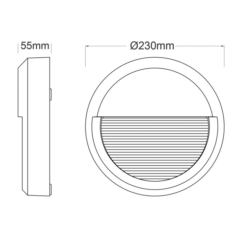 NETTO WALL WHITE PC 230V IP65 8W 3.000K 430LM SLIM12W NETTO WALL WHITE PC 230V IP65 8W 3.000K 430LM SLIM12W