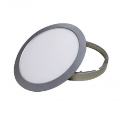NETTO SILVER LED ROUND PC SLIM PANEL 8W 6000K 520Lm 230V Φ120 Ra80 STHERON860R NETTO SILVER LED ROUND PC SLIM PANEL 8W 6000K 520Lm 230V Φ120 Ra80 STHERON860R
