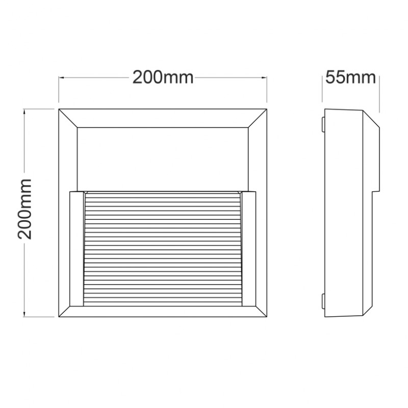NETTO WALL WHITE PC 230V IP65 8W 3.000K 430LM SLIM11W NETTO WALL WHITE PC 230V IP65 8W 3.000K 430LM SLIM11W
