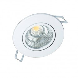 NETTO ROUND WHITE MOV. LED SPOT 6W 6000K 440Lm COB 230V 60° Ra80 THEROC660R