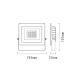 NETTO LED WHITE FLOOD IP66 30W 3.000K 230V 2500Lm 20pcs/cart X3030W NETTO LED WHITE FLOOD IP66 30W 3.000K 230V 2500Lm 20pcs/cart X3030W