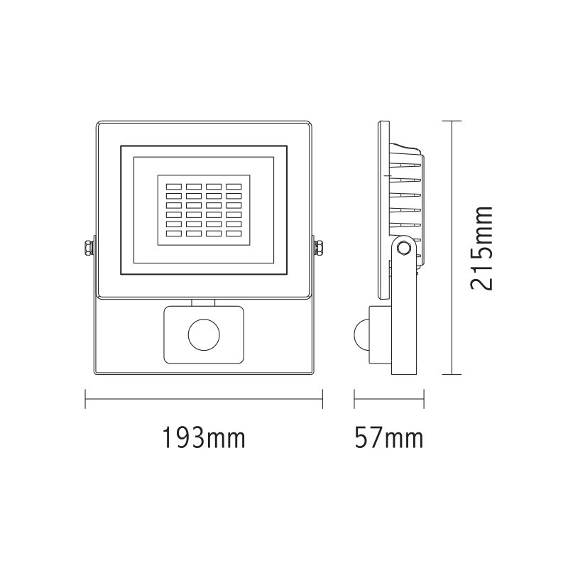 NETTO LED SENSOR FLOODLIGHT IP66 30W 3.000K 230V 2500Lm 12pcs/cart X3030S