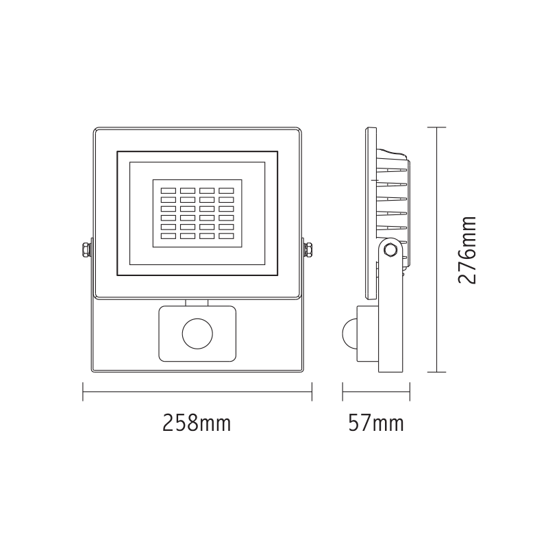 NETTO LED SENSOR FLOODLIGHT IP66 50W 3.000K 230V 4000Lm 8pcs/cart X5030S NETTO LED SENSOR FLOODLIGHT IP66 50W 3.000K 230V 4000Lm 8pcs/cart X5030S