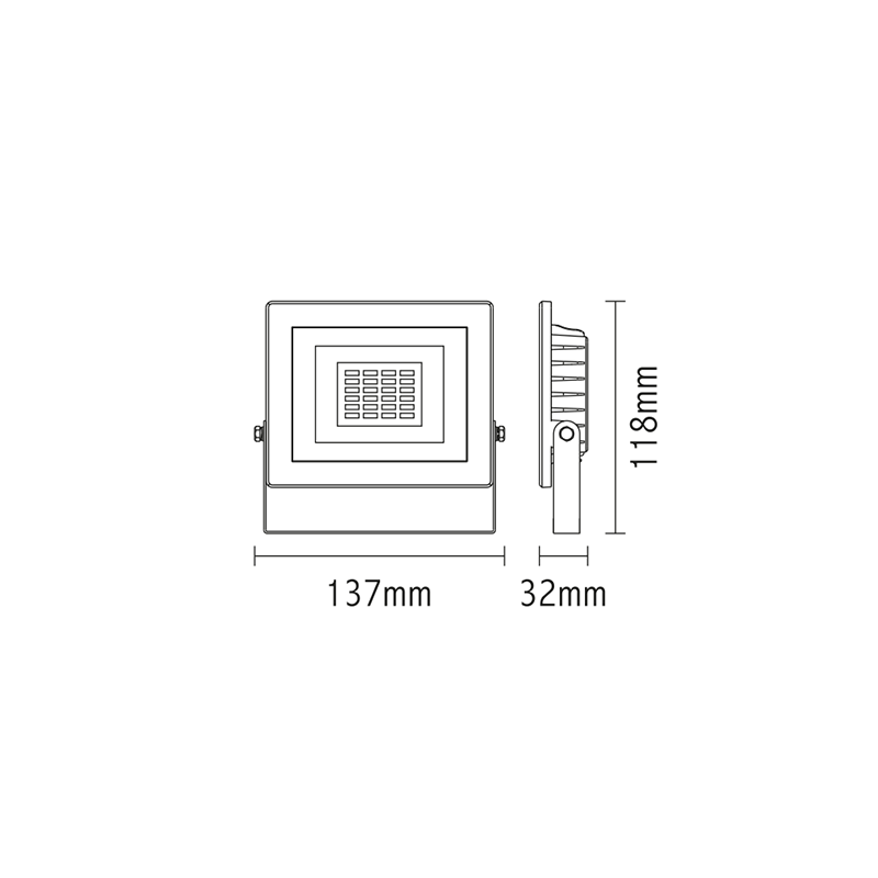 NETTO LED WHITE FLOOD IP66 10W 6.000K 230V 890Lm 36pcs/cart X1060W NETTO LED WHITE FLOOD IP66 10W 6.000K 230V 890Lm 36pcs/cart X1060W
