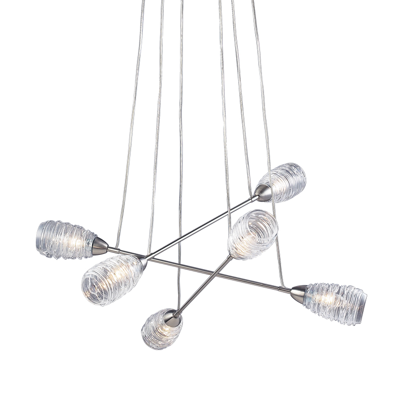 NETTO # SUSPENDED 6X40W E14 D50 H110cm W15166C