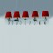 NETTO # PENDANT LAMP RED CAPS 5X40W E14 W19265