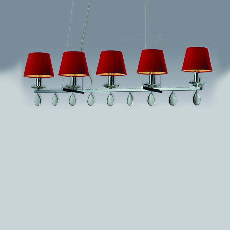NETTO # PENDANT LAMP RED CAPS 5X40W E14 W19265