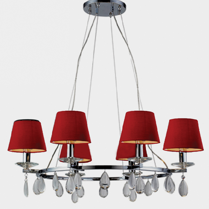 NETTO # PENDANT LAMP CAP RED D76 6X40W E14 W19266AR