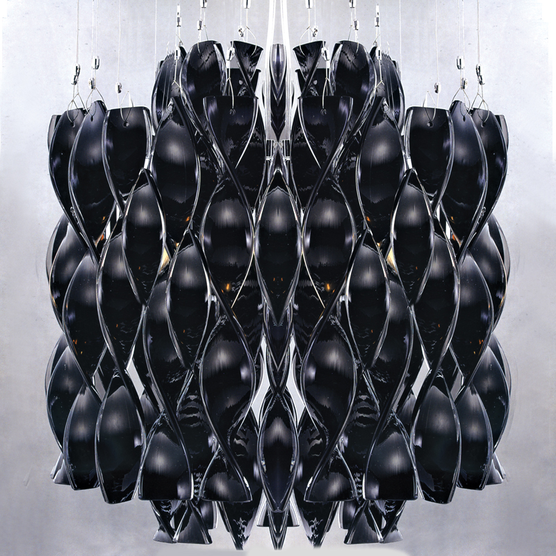 NETTO # 8-LIGHT TWISTED GLASS BLACK G9 W18048B