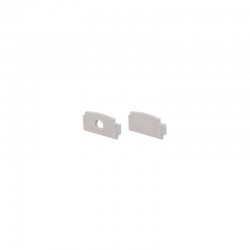 SET OF GREY PLASTIC END CAPS FOR P125 1PC WITH HOLE   1PC WITHOUT HOLE EP125