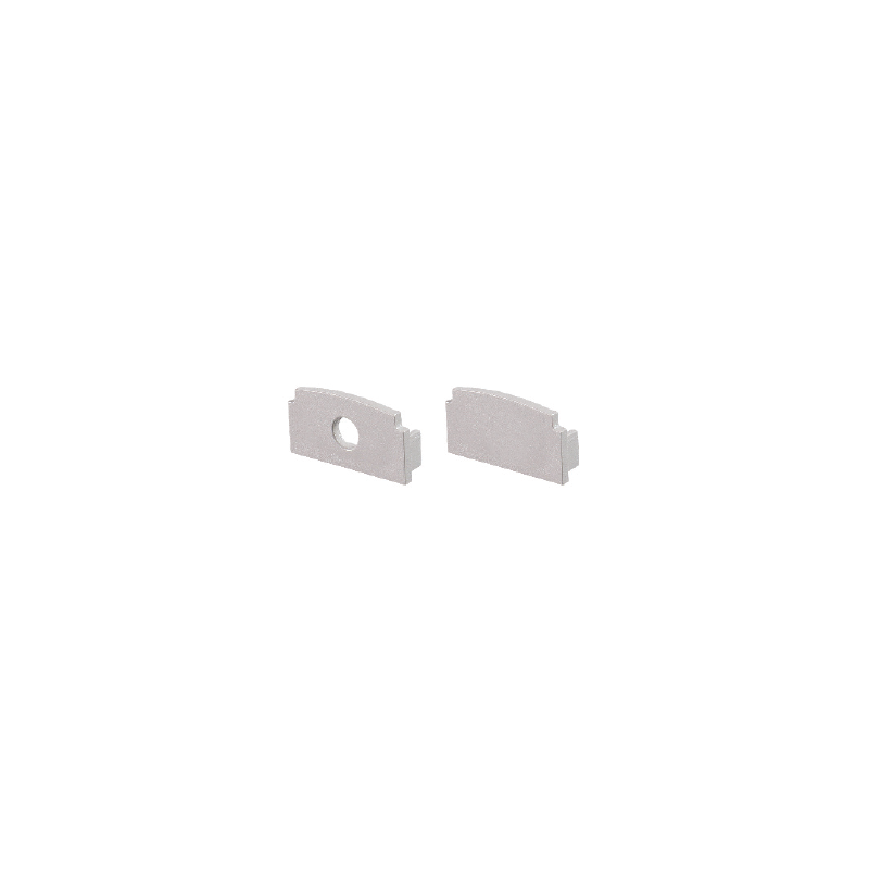 SET OF GREY PLASTIC END CAPS FOR P125 1PC WITH HOLE   1PC WITHOUT HOLE EP125