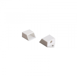 SET OF WHITE PLASTIC END CAPS FOR P151, 2PCS WITH HOLE EP151